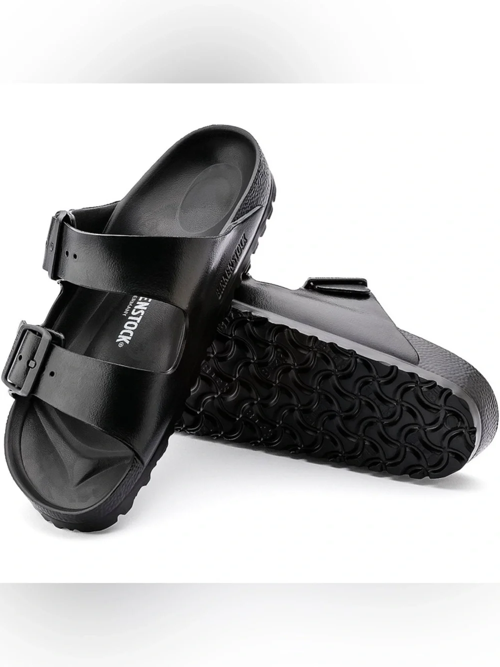 Birkenstock Arizona EVA Black Double Strap Slides - Picture 1 of 7